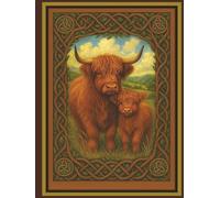 Celtic Highland Cow Journal - 8.5″ × 11″ Scottish Highlands Edition (120 Blank Pages): Large 8.5″ × 11″ Celtic Notebook with Rustic Highland Cattle ... Journaling, Drawing. Painting or Gifting!