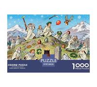 Celtic Hilltop Sacrifice Wooden Jigsaw Puzzle Waterproof 1000 Piece Puzzles for Adults Challenging And Brainteasing Educational Games