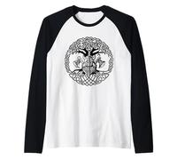 Celtic Ireland Viking Celtic Knot Pattern Tree Raglan Baseball Tee