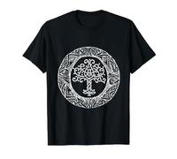 Celtic Ireland Viking Celtic Knot Pattern Tree Value Graphic T-Shirt, Men, Black, L
