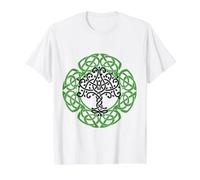 Celtic Ireland Viking Celtic Knot Pattern Tree Value Graphic T-Shirt, Men, White, S