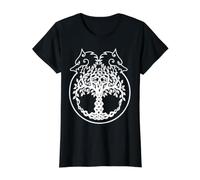 Celtic Ireland Viking Celtic Knot Pattern Tree Value Graphic T-Shirt, Women, Black, S