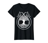 Celtic Ireland Viking Celtic Knot Pattern Tree Value Graphic T-Shirt, Women, Black, XL