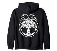 Celtic Ireland Viking Celtic Knot Pattern Tree Zip Hoodie