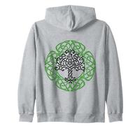 Celtic Ireland Viking Celtic Knot Pattern Tree Zip Hoodie