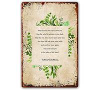 Celtic Irish Blessing Poem Wall Art Metal Signs Traditional Gaelic Blessing Quotes Posters for Room Artwork Paintings Prints Photo Vertical Picture Home Bedroom Decor 8x12 Inch
