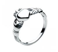 Celtic Irish Claddagh Ring - DEW - Size R