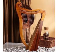Celtic Irish Harp, 19 String Mahogany Lever Harp Celtic Irish Style With Half Key, With Tuning Wrench,Black Gig Bag, For Adult Kids Beginner