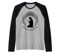 Celtic Irish Tree of Life, Jesus Praying, Christian Easter Raglan Baseball Tee