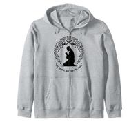 Celtic Irish tree of life, Jesus praying, Christian Easter Zip Hoodie