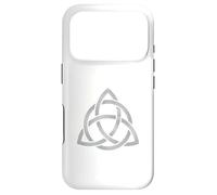Celtic Irish Trinity Knot Triquetra Silver Finish Symbol Art Case for iPhone 17 Pro