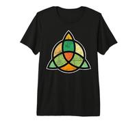 Celtic Knot Artistic Distressed Style Pretty Stained Glass Premium T-Shirt