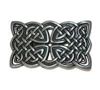 Celtic Knot Belt Buckle, Antique Silver