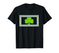 Celtic Knot Border with Shamrock Design T-Shirt