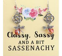 Celtic Knot Cross Pendant Necklace/Earring Outlander Claire Fraser Necklace/Earring Sassenach Scottish Gift (Scottish Earring -card eu)
