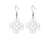 Celtic Knot Earrings For Women Stainless Steel Four Clover Lucky Amulet Pendant Earring Jewelry Weddings Gifts