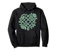 Celtic Knot Heart, Irish, Ireland, St Patrick's Day, Heart Pullover Hoodie