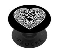 Celtic Knot Heart Irish Scottish Tribal St Patricks Design PopSockets Adhesive PopGrip