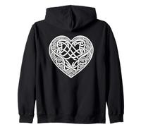 Celtic Knot Heart Irish Scottish Tribal St Patricks Design Zip Hoodie