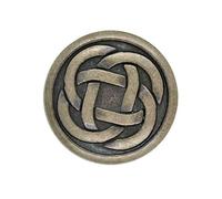 Celtic Knot Metal Shank Buttons Antique Brass 15mm 19mm and 23mm (6, 23mm)
