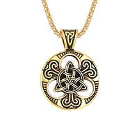 Celtic Knot Necklace, Norse Men's Amulet Pendant, Gothic Mythology Pagan Jewelry Mens Necklace.