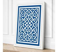 Celtic Knot Pattern Geometric Canvas Wall Art Print 18x12 Inch