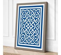 Celtic Knot Pattern Geometric Canvas Wall Art Print 18x12 Inch (46 x 30 cm)