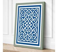 Celtic Knot Pattern Geometric Canvas Wall Art Print 36x24 Inch (91 x 61 cm)