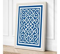 Celtic Knot Pattern Geometric Canvas Wall Art Print 36x24 Inch (91 x 61 cm)