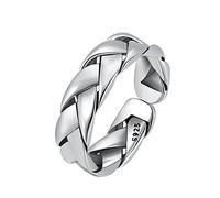 Celtic Knot Ring S925 Silver Fashion Personality Bright Face Trend Open Men's And Women's Rings