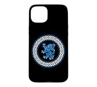 Celtic Knot Scottish Rampant Lion Scotland Blue and White Case for iPhone 15 Plus