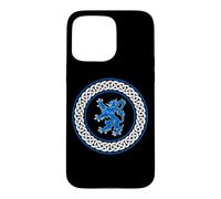 Celtic Knot Scottish Rampant Lion Scotland Blue and White Case for iPhone 15 Pro Max