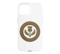 Celtic Knot Scottish Thistle Bronze Case for iPhone 15