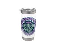 Celtic Knot Scottish Thistle Distressed Print for Lights Stainless Steel Insulated Tumbler