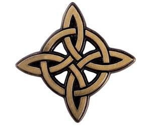 Celtic Knot Symbol Medieval Interlocking Pattern Star Welsh Gaelic Cornish Insular Art Christian Design 1.2" Enamel Pin Badge, 3.05 cm, Enamel, enamel