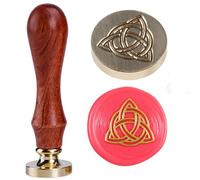 Celtic Knot Triquetra Wax Seal Stamp Celtic Trinity Knot Sealing Wax Stamps Infinity Symbol of Endless Love Good Luck Amulet-Irish Witchcraft Wicca Magic Stamp Wolf Vintage