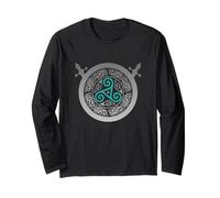 Celtic Knot Triskele Swords Viking Nordic Warrior Mythology Long Sleeve T-Shirt