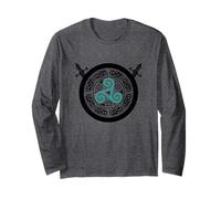 Celtic Knot Triskele Swords Viking Nordic Warrior Mythology Long Sleeve T-Shirt