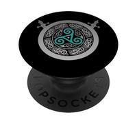 Celtic Knot Triskele Swords Viking Nordic Warrior Mythology PopSockets Adhesive PopGrip