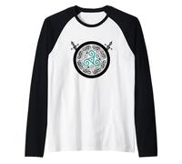 Celtic Knot Triskele Swords Viking Nordic Warrior Mythology Raglan Baseball Tee