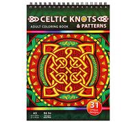 Celtic Knots and Patterns. Travel Size Adult Coloring Book on Thick Artist Paper with a Spiral Binding on the top