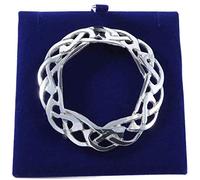 Celtic Knotwork Large Plaid Pewter Brooch