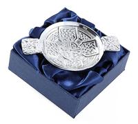 Celtic Knotwork & Spirals Mini Pewter Quaich