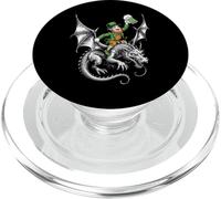 Celtic Leprechaun On Dragon With Ale Mug - Funny Irish PopSockets PopGrip for MagSafe