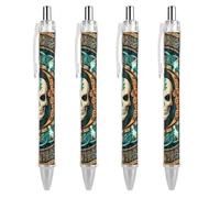 Celtic-Mandala Retractable Ballpoint Pen Black Ink Ball Point Pen Work Pens 4 PCS