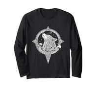 Celtic Mandala Stars Three Wolf Moon Long Sleeve T-Shirt
