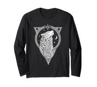 Celtic Mandala Stars Three Wolf Moon Long Sleeve T-Shirt
