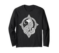 Celtic Mandala Stars Three Wolf Moon Long Sleeve T-Shirt