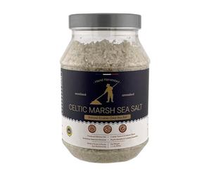 Celtic Marsh Sea Salt 500g - Light Grey, Coarse, Unrefined Natural Hand Harvested Sea Salt from France, Rich in 82 Essential Minerals