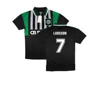 Celtic Men's 1994 - 1996 Away Shirt - Larsson 7 in Black | Size: XL Celtic Black XL